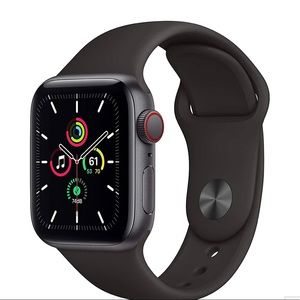 Apple Watch Series SE GPS+LTE w/ 40MM Aluminum Case Black Sport Band.
